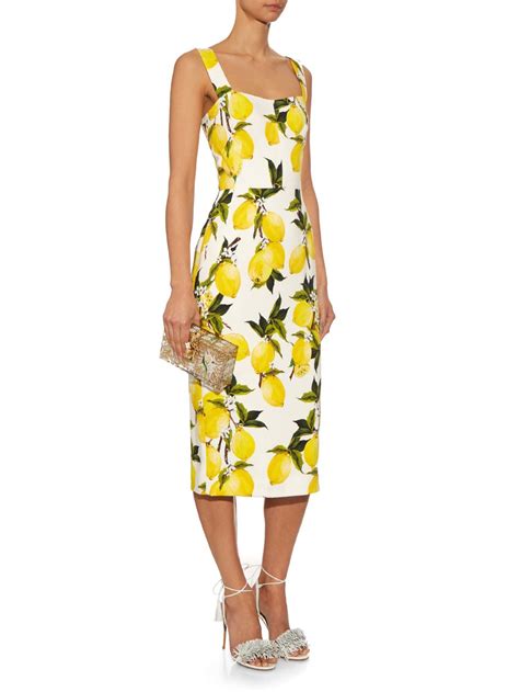 dolce gabbana lemon dress replica|dolce and gabbana patchwork dress.